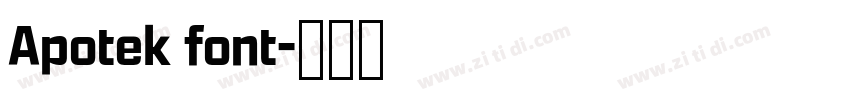 Apotek font字体转换
